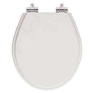 Tampa de Vaso Sanitário Poliéster Soft Close Ravena Cinza para vaso Deca