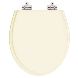 Tampa de Vaso Sanitário Poliéster Soft Close Ritz Creme (Bege Claro) para vaso Deca