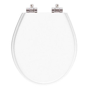 Tampa de Vaso Sanitário Poliéster Soft Close Studio Branco para vaso Deca