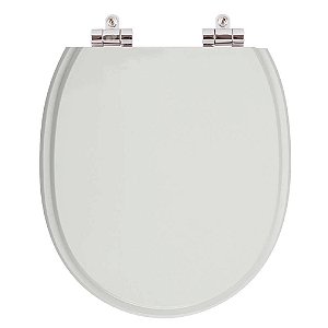 Tampa de Vaso Sanitário Poliéster Soft Close Village Cinza para vaso Deca