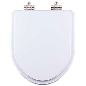 Tampa de Vaso Sanitário Poliéster Soft Close Gunna Branco para vaso Eternit