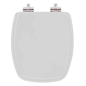 Tampa de Vaso Sanitário Poliéster Soft Close Amarilis Cinza Claro para vaso Fiori