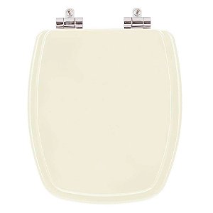 Tampa de Vaso Sanitário Poliéster Soft Close Primula Plus Marfim para vaso Fiori