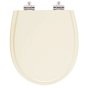Tampa de Vaso Sanitário Poliéster Soft Close Polo Marfim (Bege Claro) para vaso Hervy