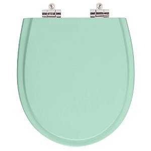 Tampa de Vaso Sanitário Poliéster Soft Close Polo Verde Agua (Verde Claro) para vaso Hervy