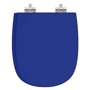 Tampa de Vaso Sanitário Poliéster Soft Close Sabatini Azul para vaso Icasa