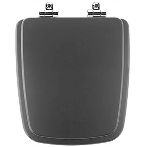 Tampa de Vaso Sanitário Poliéster Soft Close Boss Noir Preto Fosco para vaso Incepa