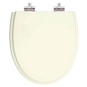 Tampa de Vaso Sanitário Poliéster Soft Close Eros Biscuit (Bege Claro) para vaso Incepa