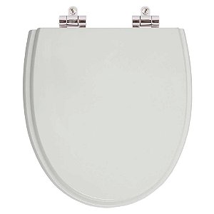 Tampa de Vaso Sanitário Poliéster Soft Close Eros Cinza Platina (Cinza Claro) para vaso Incepa