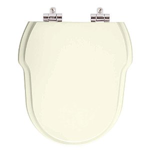 Tampa de Vaso Sanitário Poliéster Soft Close Hampton Biscuit (Bege Claro) para vaso Incepa