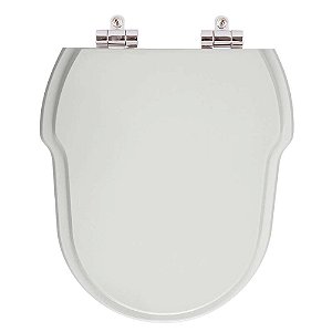 Tampa de Vaso Sanitário Poliéster Soft Close Hampton Cinza Platina (Cinza Claro) para vaso Incepa