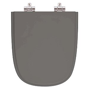 Tampa de Vaso Sanitário Poliéster Soft Close Ibiza Cinza Ambar para vaso Incepa