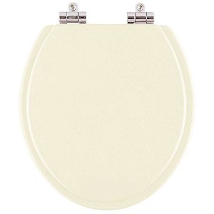 Tampa de Vaso Sanitário Poliéster Soft Close Convencional Oval Palha (bege claro) para vaso Incepa