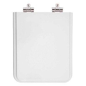 Tampa de Vaso Sanitário Poliéster Soft Close Square Branco para vaso Incepa