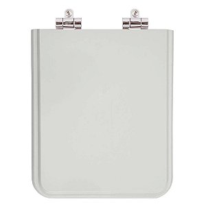 Tampa de Vaso Sanitário Poliéster Soft Close Square Cinza Platina (Cinza Claro) para vaso Incepa