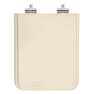 Tampa de Vaso Sanitário Poliéster Soft Close Square Pêssego Rosa Shell para vaso Incepa