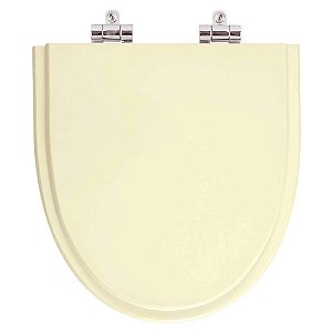 Tampa de Vaso Sanitário Poliéster Soft Close Studio Bone (Bege) para vaso Incepa