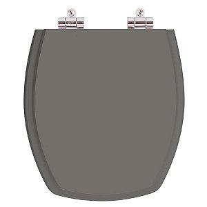 Tampa de Vaso Sanitário Poliéster Soft Close Thema Cinza Ambar para vaso Incepa