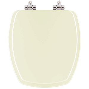 Tampa de Vaso Sanitário Poliéster Soft Close Thema Bege Claro (Biscuit) para vaso Incepa