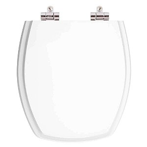 Tampa de Vaso Sanitário Poliéster Soft Close Thema Branco para Incepa