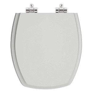 Tampa de Vaso Sanitário Poliéster Soft Close Thema Cinza Platina para vaso Incepa