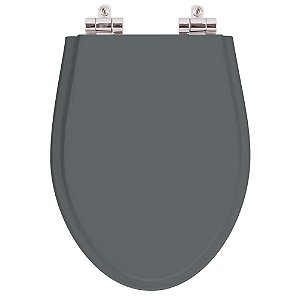 Tampa de Vaso Sanitário Poliéster Soft Close Absolute Cinza Quartzo para vaso Ideal Standard