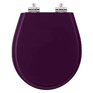 Tampa de Vaso Sanitário Poliéster Soft Close Avalon Ametista para vaso Ideal Standard