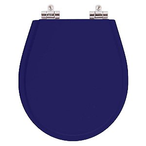 Tampa de Vaso Sanitário Poliéster Soft Close Avalon Azul Cobalto para vaso Ideal Standard