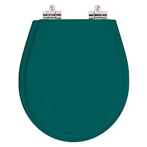 Tampa de Vaso Sanitário Poliéster Soft Close Avalon Verde Amazonia para vaso Ideal Standard