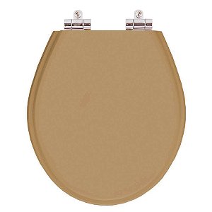 Tampa de Vaso Sanitário Poliéster Soft Close Carina Amendoa para vaso Ideal Standard