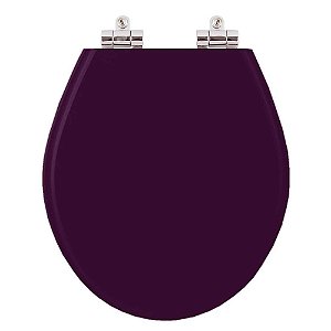 Tampa de Vaso Sanitário Poliéster Soft Close Carina Ametista (Roxo) para vaso Ideal Standard