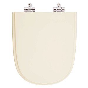 Tampa de Vaso Sanitário Poliéster Soft Close Ezedra Bone (Bege Claro) para vaso Ideal Standard