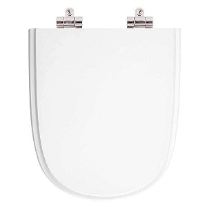 Tampa de Vaso Sanitário Poliéster Soft Close Ezedra Branco para vaso Ideal Standard