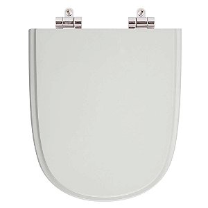 Tampa de Vaso Sanitário Poliéster Soft Close Ezedra Silver (Cinza Claro) para vaso Ideal Standard