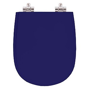 Tampa de Vaso Sanitário Poliéster Soft Close Paris Azul Cobalto para vaso Ideal Standard