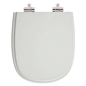 Tampa de Vaso Sanitário Poliéster Soft Close Paris Silver (Cinza Claro) para vaso Ideal Standard