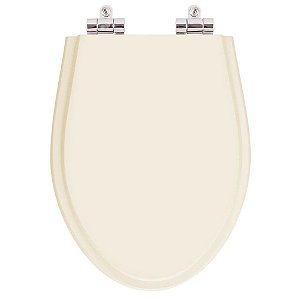 Tampa de Vaso Sanitário Poliéster Soft Close Victoria Bone (Bege Claro) para vaso Ideal Standard