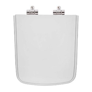 Tampa de Vaso Sanitário Poliéster Soft Close Atol Branco para vaso Jacuzzi