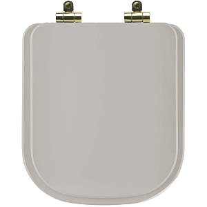 Tampa de Vaso Sanitário Poliéster Soft Close Axis Barbante para vaso Deca com Ferragem Dourada