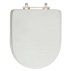 Tampa de Vaso Sanitário Poliéster Donna Cinza Prata para vaso Celite