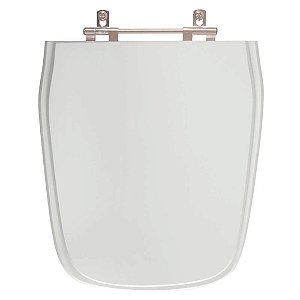 Tampa de Vaso Sanitário Poliéster Imperium Cinza Prata para vaso Celite