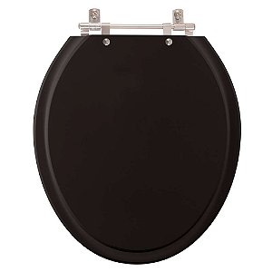 Tampa de Vaso Sanitário Poliéster Lirio Preto para vaso Celite