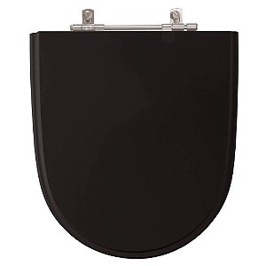 Tampa de Vaso Sanitário Poliéster Mondiale Preto para vaso Celite