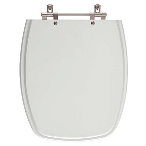 Tampa de Vaso Sanitário Poliéster Palladium Cinza Prata para vaso Celite