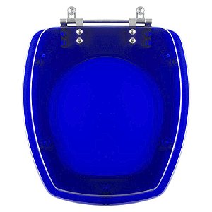 Tampa de Vaso Sanitário Poliéster Stylus Azul Transparente para vaso Celite