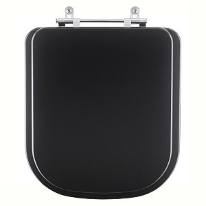 Tampa de Vaso Sanitário Poliéster Axis Ébano Fosco (Preto Fosco) para vaso Deca