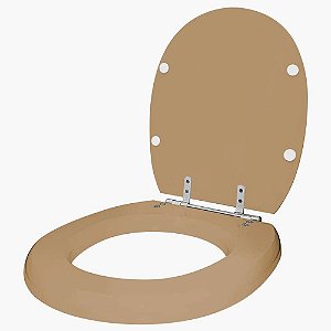 Tampa de Vaso Sanitário Poliéster De Ville Bege Castor para vaso Deca