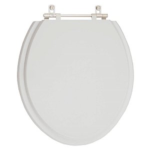 Tampa de Vaso Sanitário Poliéster Convencional Oval Universal 1.6gpf Cinza Claro para vaso Deca