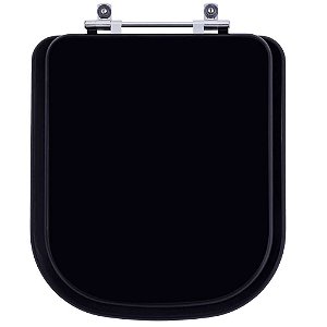Tampa de Vaso Sanitário Poliéster Piano Preto Fosco para vaso Deca