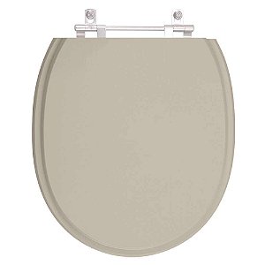 Tampa de Vaso Sanitário Poliéster Village Bege Saara para vaso Deca